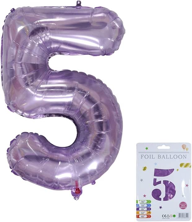 32-инчов хартиена картичка желеобразный кристал лилав цвят независима опаковка 0-9 цифрови балон, рожден ден празнична
