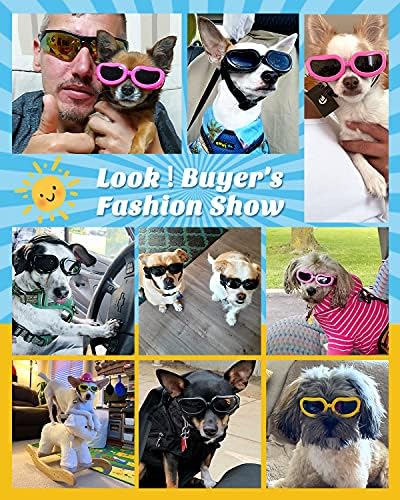 Слънчеви очила за кучета Lewondr За кучета от малките породи, Очила с защита от uv Очила за малки Кучета, Защита за