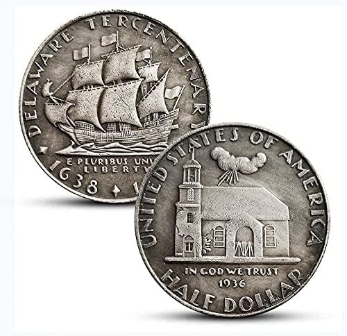 1638 Съединените Щати Делауеър 300-Годишнината на една Сребърна Монета в Полдоллара Антични Монети, Чуждестранна Копие за