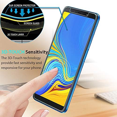 Zeking [2 комплект защитно фолио за Samsung Galaxy A7/ A750 (2018) от закалено стъкло, защита от падане [Защита от пръстови отпечатъци]