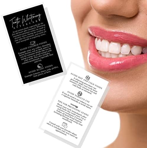 Бутик Маркетингови Картички за последващо избелване на зъбите | 50 опаковки | Размер на Визитка 2x3,5 инча | Аксесоари