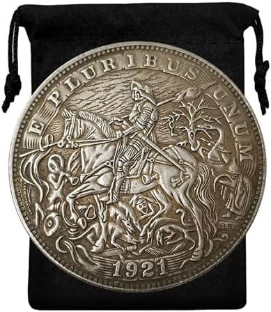 Kocreat Копие Монети Скитник САЩ 1921 г. - Рицар и Орел, сребърно покритие Копие на Сувенирни Монети във вид