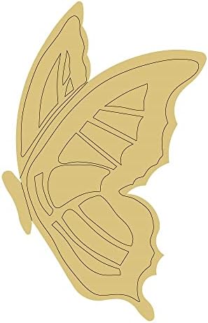 Дизайн на пеперуди по Подобие на Деколте Недовършена Дървена Животно Детско Занаят Начало Декор Великден на Вратата табелка