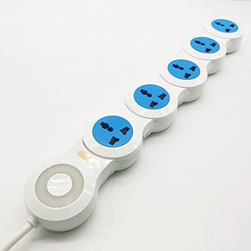 DOUBAO Power Strip 4 Електрически Универсални розетки, Контакти със защита от пренапрежение, удлинительный USB кабел с дължина 1,8 м, Практичен, спестяващ пространство (Цвят: ш