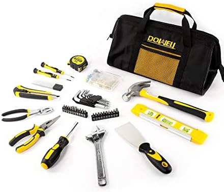 Набор от инструменти за собствениците на жилища DOWELL 146 бр., набор от инструменти за ремонт на дома с 14-инчов широк отвор,