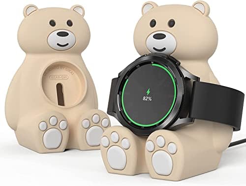 Поставка за зарядно устройство MOSHOU Сладко Bear, съвместима с Samsung Galaxy Watch 4 / Galaxy Watch 4 Classic/ Galaxy