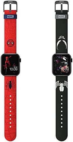 Набор от Marvel – Въжета за умни часа Човекът-паяк и Веном – Съвместим с всички размери и серии Apple Watch (часове
