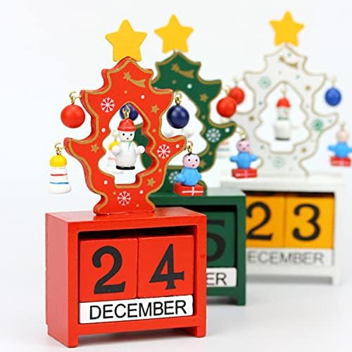 UPLZAM Коледен Мини-Дървен Календар Коледен Орнамент за Украса на Дома Занаят Подарък
