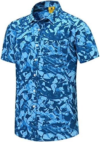 TBMPOY/Мъжки Хавайски Ризи и къси Панталони с цветен Модел, Ежедневни Ризи с копчета, Костюми с Къс ръкав, Летни