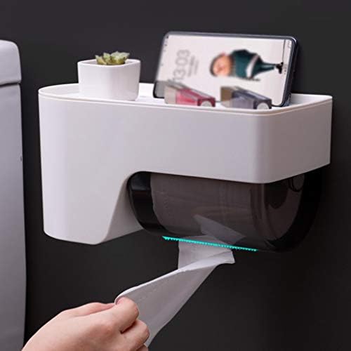 Държач за Тоалетна Хартия YFQHDD, Безплатен Сила Инсталация Водоустойчив Притежателя на Ролка Тоалетна Хартия с Хранилището