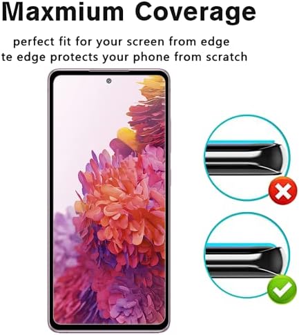 Vuciya [2 + 2] за Samsung Galaxy S20 FE 4 / 5G Защитно фолио за екран от закалено стъкло с, 2 опаковки със Защитно
