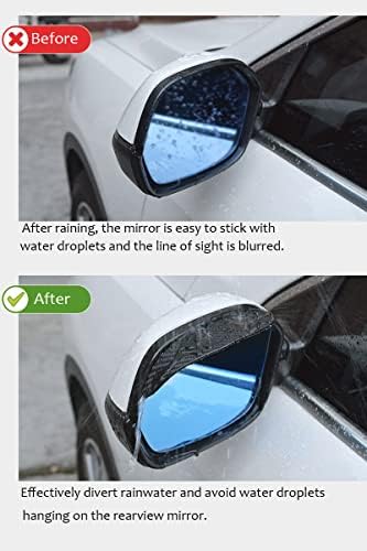 Тампон за Вежди с Огледален Козирка От Дъжд, Защита От Дъжд със Странично Огледално Козирка, Капаци за Страничните Огледала на Автомобила Uniservial Fit 2 Pack
