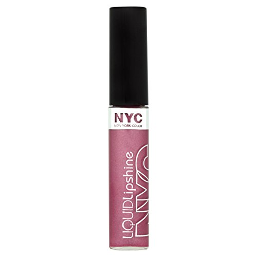 N. Y. C. New York Цветен течен блясък за устни, Ривингтонская роза, 0,24 течни унции (опаковка от 2 броя)