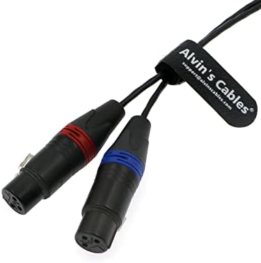Аудио кабел за камера ARRI-Mini-LF с 6-пинов конектор и двоен XLR конектор с 3-пинов конектор Alvin's Cables