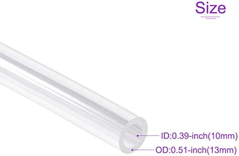 DMiotech 10 мм ID 13,0 mm OD Прозрачна PVC Тръба Гъвкав Прозрачен Маркуч Винил Тръба за Седене Водопроводна