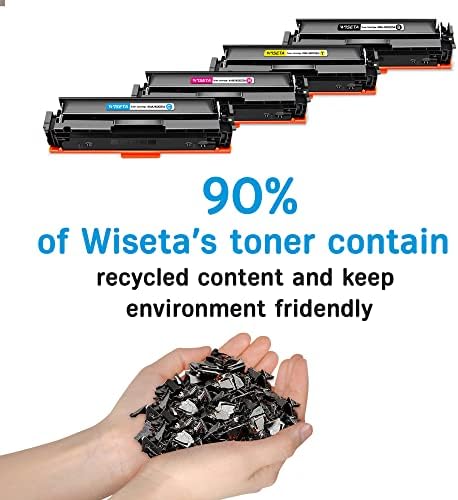 Тонер WISETA 414A (с чип), Смяна на тонер за HP 414A 414X W2020A, съвместими с вашия принтер HP Color Pro MFP
