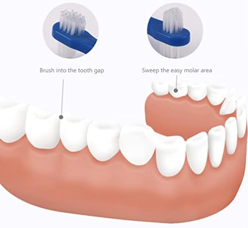 Четка за зъби COHEALI 3 бр. Четки за зъбни Протези с две Глави, Твърда Четка За почистване на Зъбни Протези, Четка За почистване на Вставных Зъби, Четка за Зъби за Почиств