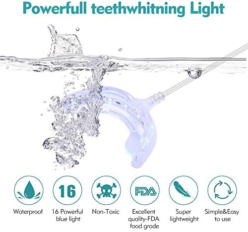 Лампа-Ускорител за Избелване на зъбите, 16 пъти По-Мощна Синя Led лампа, Тава за Избелване на зъбите В Устата, Усилватели Светлина