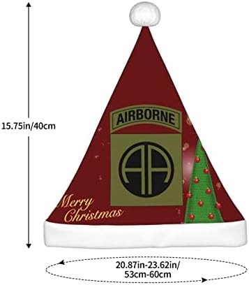 82-Въздух-Въздушна Дивизия Забавно Плюшен Шапка на Дядо Коледа За Възрастни, Коледна Шапка За Жени и Мъже, Празнична Коледна