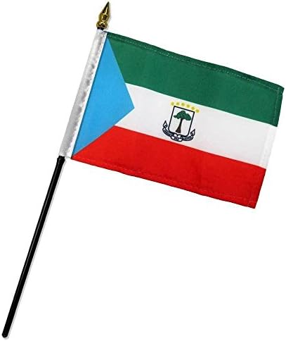 Флаг Екваториална Гвинея, 4 x6 за десктоп пръчки (без основа) (1 флаг)