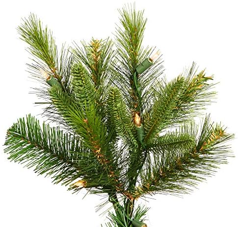 Изкуствена Коледна елха от кашемировой бор Vickerman 4,5 инча, Прозрачни тела Dura-Lit® - Изкуствена Коледна