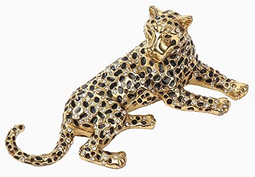 Ковчег за Украшения с Фигура Златен Леопард Ingbear на Панти, Уникален подарък за Деня на майката, Начало Декор