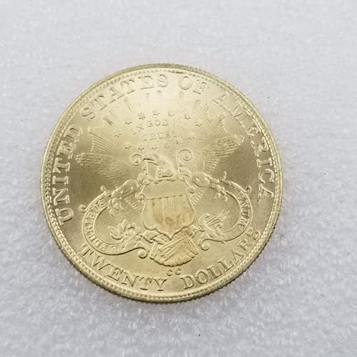 Копие Kocreat 1892-CC Свобода Косата Сребърен Долар Либърти Морган Златна Монета от Двадесет Долара-Копие от Колекцията на Сувенирни монети в САЩ