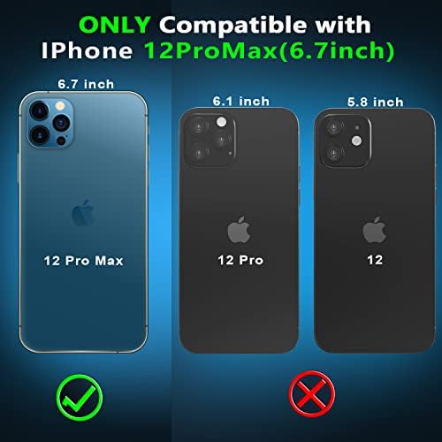 IBELIEF Предназначени за своята практика iPhone 12 Pro Max, [Dropproof] [устойчив на удари] [Прахоустойчив] Сверхпрочный Защитен