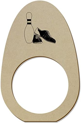 Azeeda 5 дървени пръстени/Притежателите за салфетки Кегля за боулинг и обувки (NR00054372)