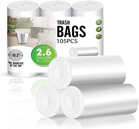 Малките торби за боклук Charmount - Торби за боклук в банята - Торби за боклук, за кухня, офис, Спалня, Втулки за боклук