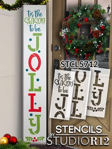 Шаблони Be Jolly от 3 части от StudioR12 | НАПРАВИ си САМ Коледна декорация за Дома, Верандата, По-Компактен | Направи