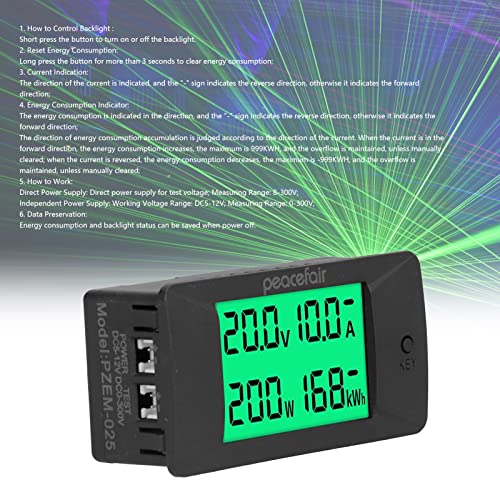 Брояч на енергия на постоянен ток 512 В PZEM025, Материал PBT LCD Дигитален Дисплей, Монитор Напрежение, Ток,