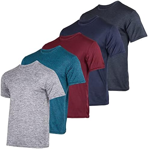 5 Опаковки: Младежка тениска с къс ръкав за момчета и момичета, Суха, Впитывающая влага, За активни спортни изяви.