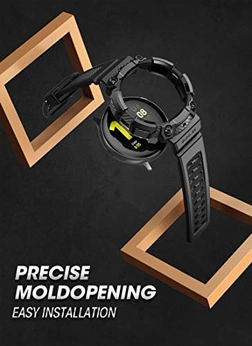 Калъф серия SUPCASE [Unicorn Beetle Pro] за Galaxy Watch Active 2 /Galaxy Watch Active [40 мм], Здрав защитен калъф с джапанки за Galaxy Watch Active /Active 2 [40 мм] 2019 г. съобщение (черен)