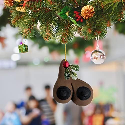 Украса COOH Santa Butt Bell 2022-Забавна Коледна украса My Little Christmas (E, Един размер)