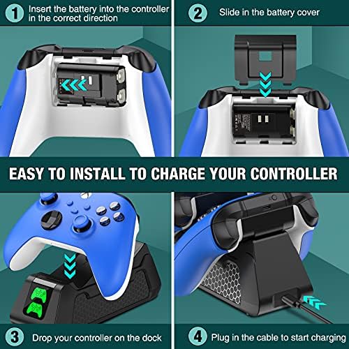 Зарядно устройство за контролер Narecte за Xbox One/X series| S, зарядно устройство за батерията, контролер