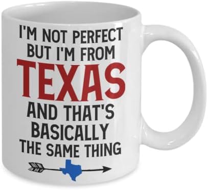 Подарък Аз съм от Тексас | Texas кафеена чаша | Идея за подарък за техасских мъже и Жени | Забавен Texas подарък на Мъжа си, Жена си, Брат си, Сестра си, колега |, Бял