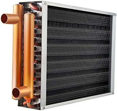 Топлообменник Вода-Въздух 1 с Мед дупки за външни печки на дърва, за отопление и охлаждане на жилищни помещения, а също и принудително въздушно отопление (22x24)