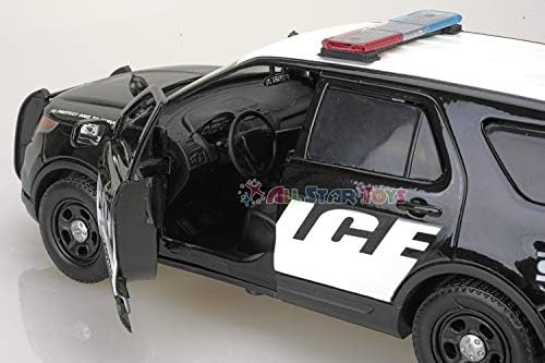 Полицейска кола Ford Interceptor 2015 Черен / Бял 1/24 от Motormax 76954