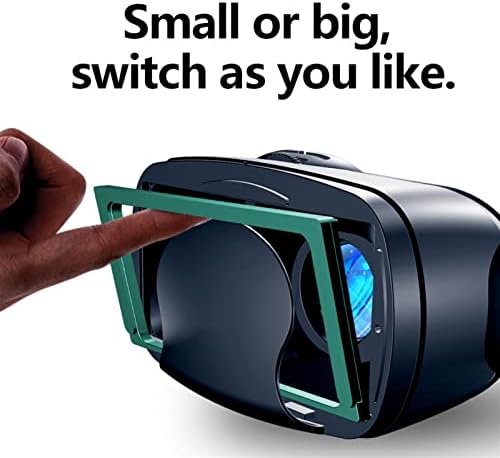 NUOPAIPLUS VR Слушалки, 3D Smart VR-Очила и Слушалки Шлем за Виртуална реалност Смартфон голям екран визия Широкоъгълен Обектив с Контролера Слушалки с 7 Инча (Цвят: VRG)