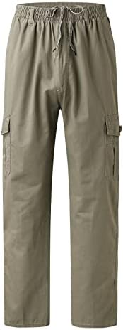 Леки Панталони-Карго Мъжки Големи и Високи Мъжки Ежедневни Свободни Памучни Панталони Големи Размери с Еластичен Колан на съвсем
