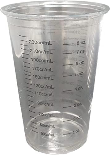 За еднократна употреба мерителни чаши за 10 грама [Опаковка по 25 парчета] от прозрачна пластмаса с класификация за