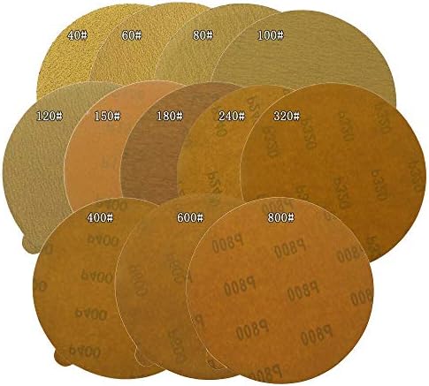 ZSBLXHHJD Абразивная шкурка PSA/Биндер Gold Sandpaper - 6 150 мм Кръг от Алуминиев Оксид с шкурка от 60 до 1000 за полиране