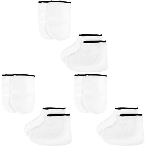 Healifty Бели Обувки 6 чифта накрайници за уши За Педикюр Обувки, Прозрачни Ръкавици Пакет за масло: За ръцете, За вода, За