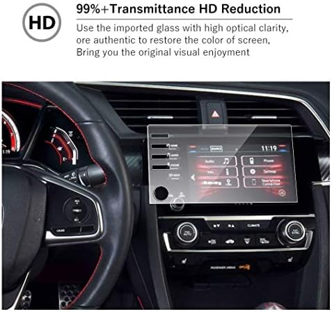 Защитно фолио от закалено стъкло NA MBSIX, съвместима с Honda Civic Si 2019-2021 година на издаване (с 4 дупки), HD Прозрачен, устойчив на надраскване, със защита от отблясъци, Защища