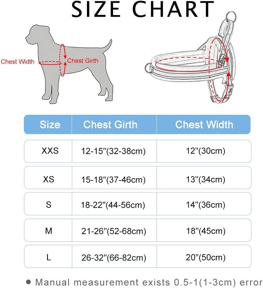Шлейка за кучета Didog с мека подплата фланела, защищающая от бягство /Быстросъемная Светоотражающая Шлейка за кучета, удобни за тренировки при ходене (XS: Гърди 15-18 са?