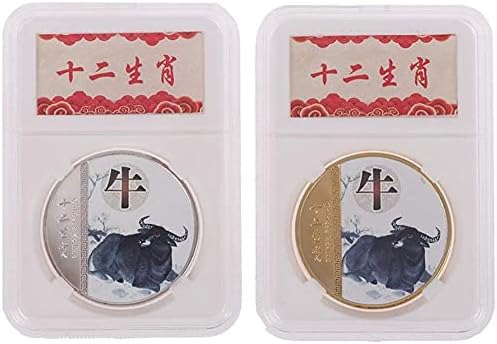 2021 година е Година на Бика Възпоменателна Монета Ada Криптовалюта Зодиак Айде Колекция от монети Занаяти Коледен Колан