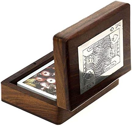 Дървени кутии Ajuny за Съхранение на Притежателя на карти за игра, Ръчно изработени