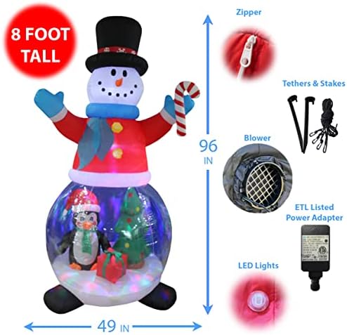 Два комплекта бижута за Коледно парти, в това число Коледен надуваем балон във формата на Снежен човек с височина