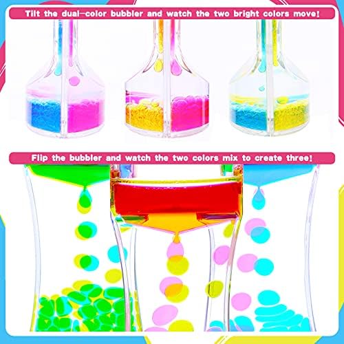 Cucue Liquid Motion Bubbler - Цветни течни Пясъчен часовник със сензорни играчки за релаксация и фокусиране - Играчка-Непоседа